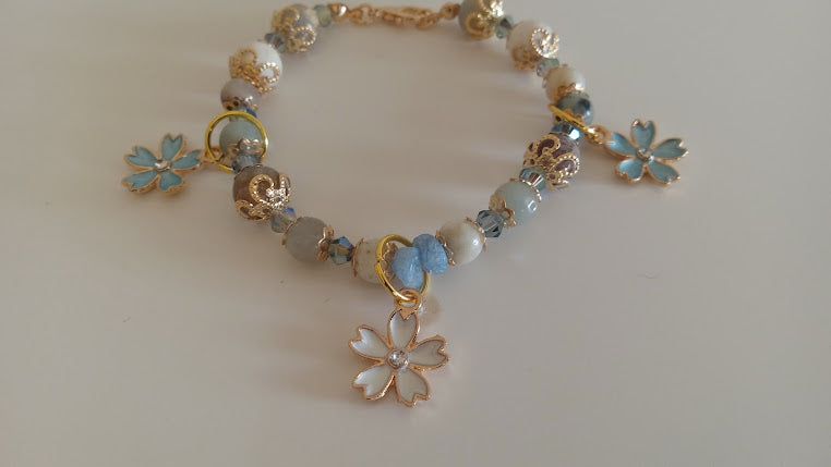 Cherry Blossom Charm Bracelets