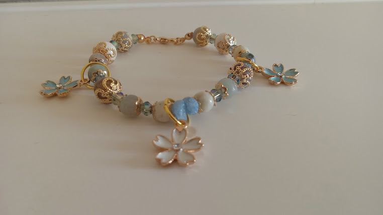 Cherry Blossom Charm Bracelets