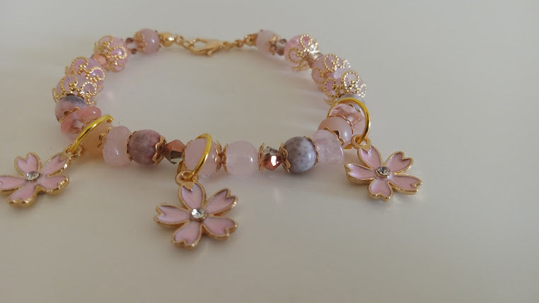 Cherry Blossom Charm Bracelets