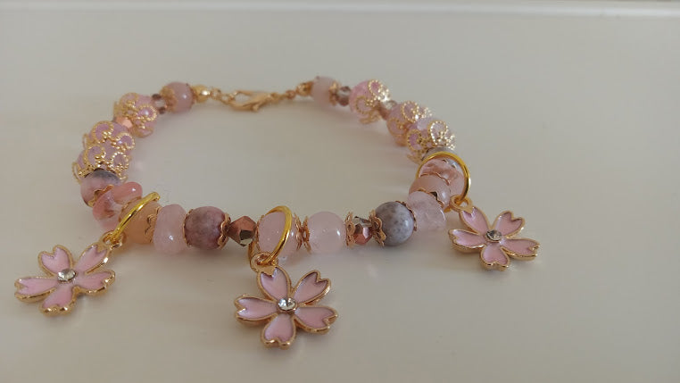 Cherry Blossom Charm Bracelets