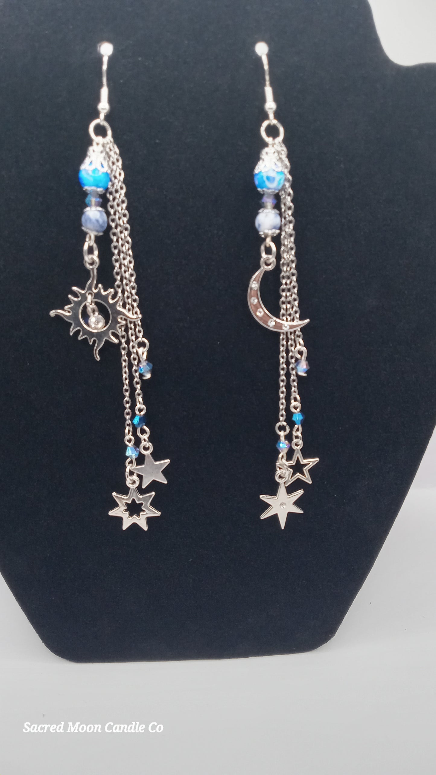 Celestial Goddess Earrings and Bracelet Set