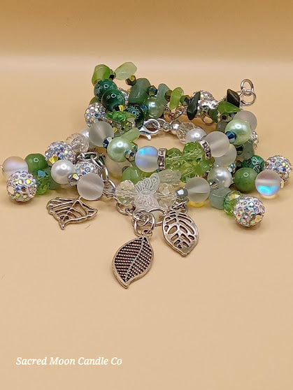 Green Fae of the Forest Bracelet Stack
