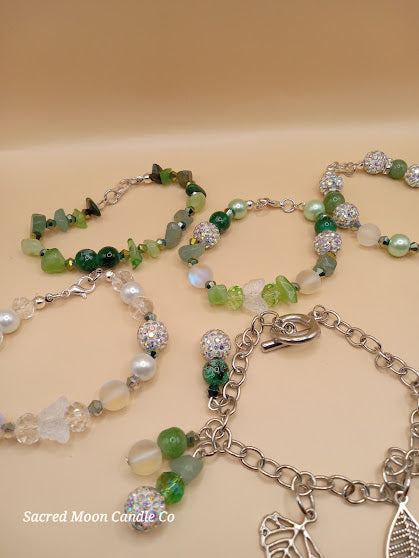 Green Fae of the Forest Bracelet Stack