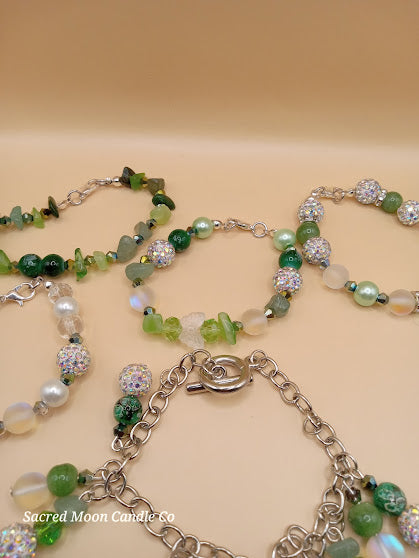 Green Fae of the Forest Bracelet Stack