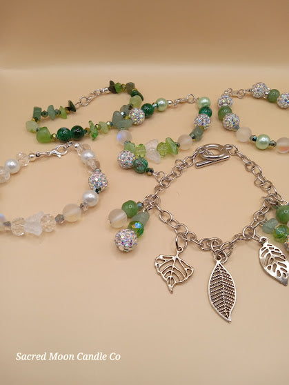 Green Fae of the Forest Bracelet Stack