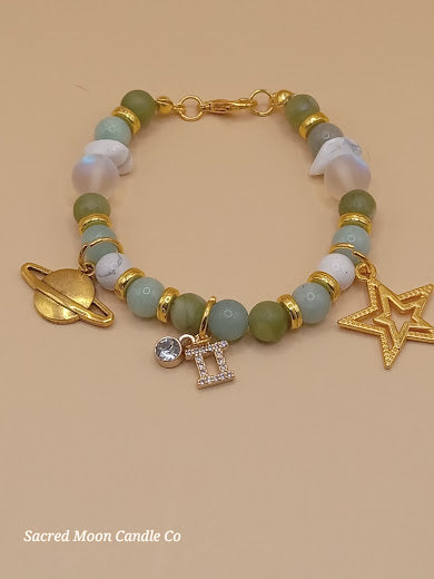 Gemini Zodiac Charm Bracelet