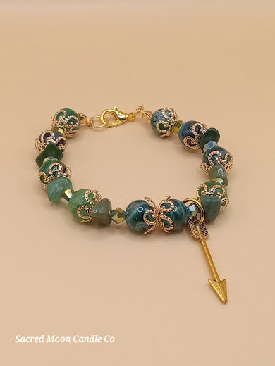 The Huntress Artemis Arrow Beaded Charm Bracelet