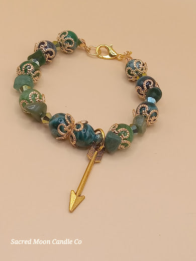 The Huntress Artemis Arrow Beaded Charm Bracelet