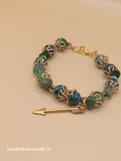 The Huntress Artemis Arrow Beaded Charm Bracelet