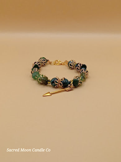 The Huntress Artemis Arrow Beaded Charm Bracelet