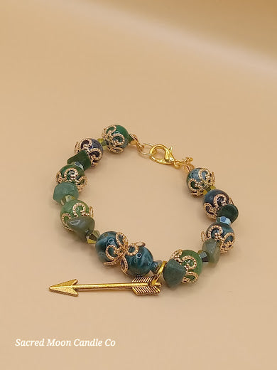The Huntress Artemis Arrow Beaded Charm Bracelet