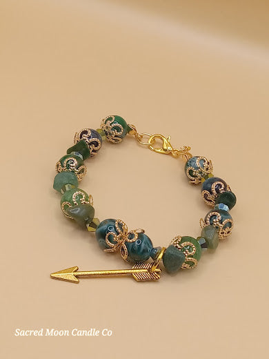The Huntress Artemis Arrow Beaded Charm Bracelet