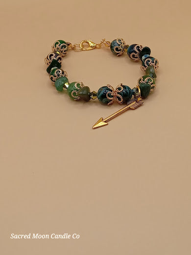 The Huntress Artemis Arrow Beaded Charm Bracelet