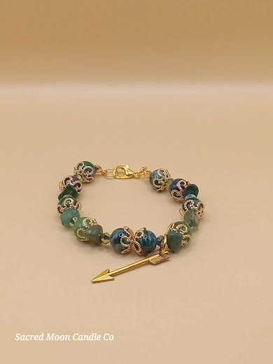 The Huntress Artemis Arrow Beaded Charm Bracelet