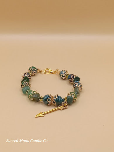 The Huntress Artemis Arrow Beaded Charm Bracelet