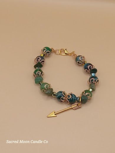 The Huntress Artemis Arrow Beaded Charm Bracelet