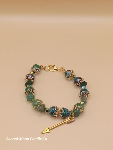 The Huntress Artemis Arrow Beaded Charm Bracelet