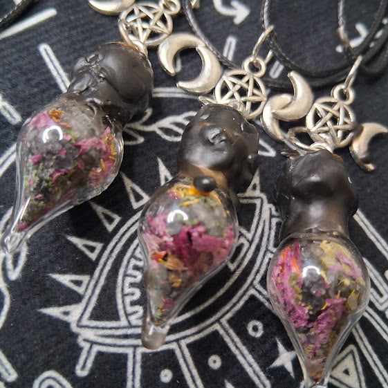 Mini Protection Spell Bottle Necklace