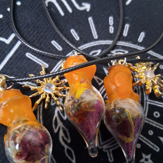 Mini Success Spell Bottle Necklaces