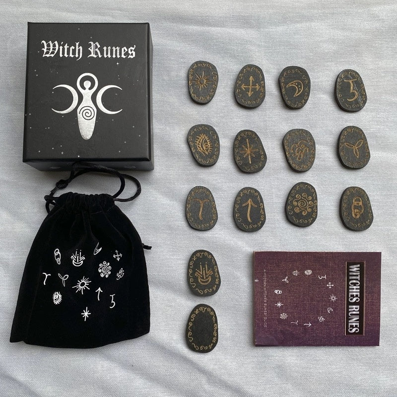 Woodcut Divination Rune Set