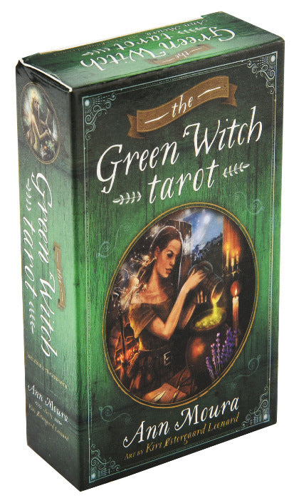 The Green Witch tarot deck by Sacred Moon Candle Co featuring tarot and oracle decks for divination
