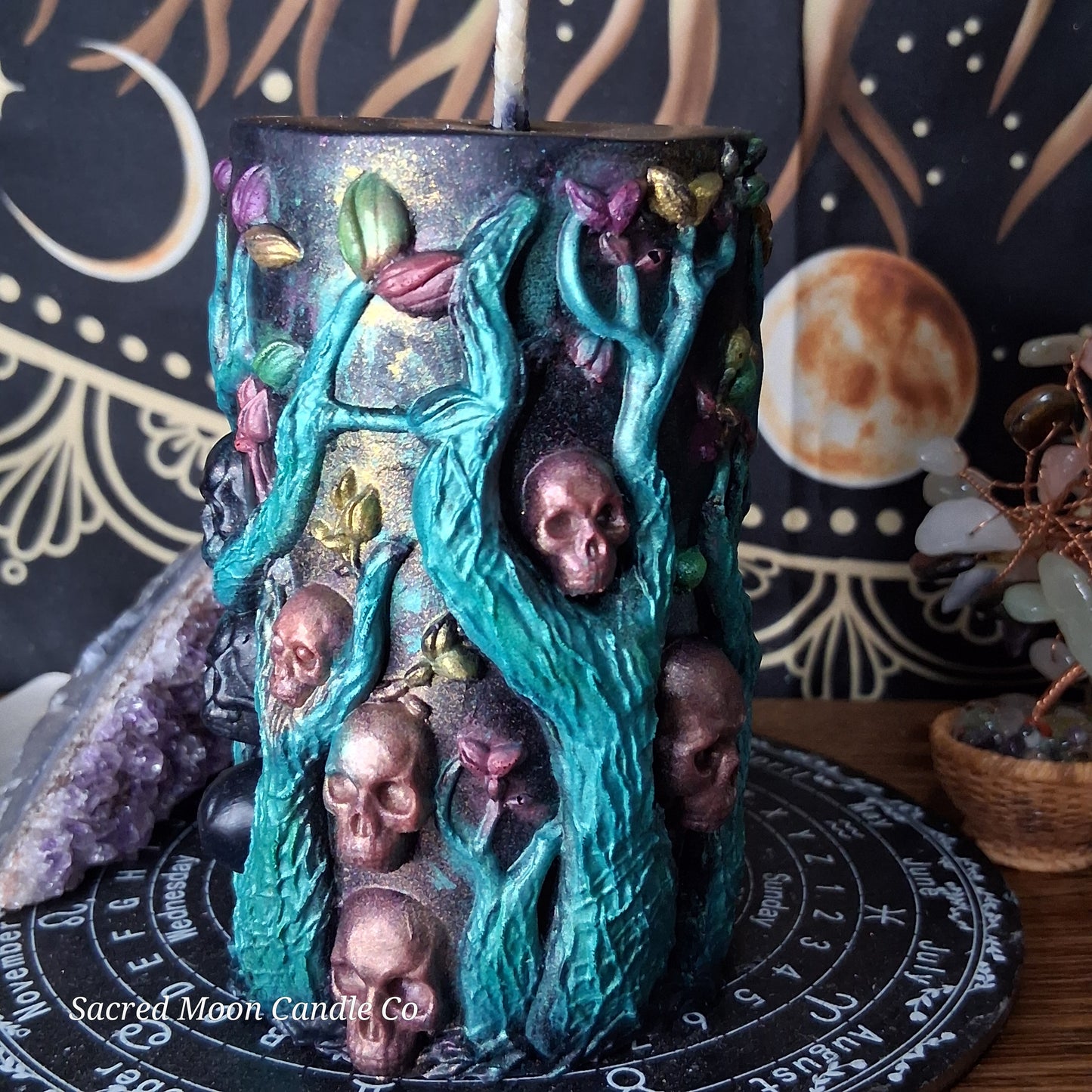 Freya Goddess of Love, Beauty, Fertility, Sex, War, Death, and Magic Witch Pillar Ritual Candles