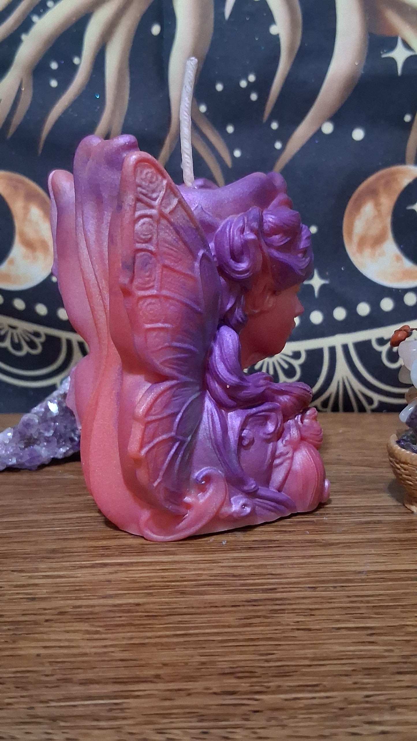 Aurora's Bloom Fairy Pillar Candle
