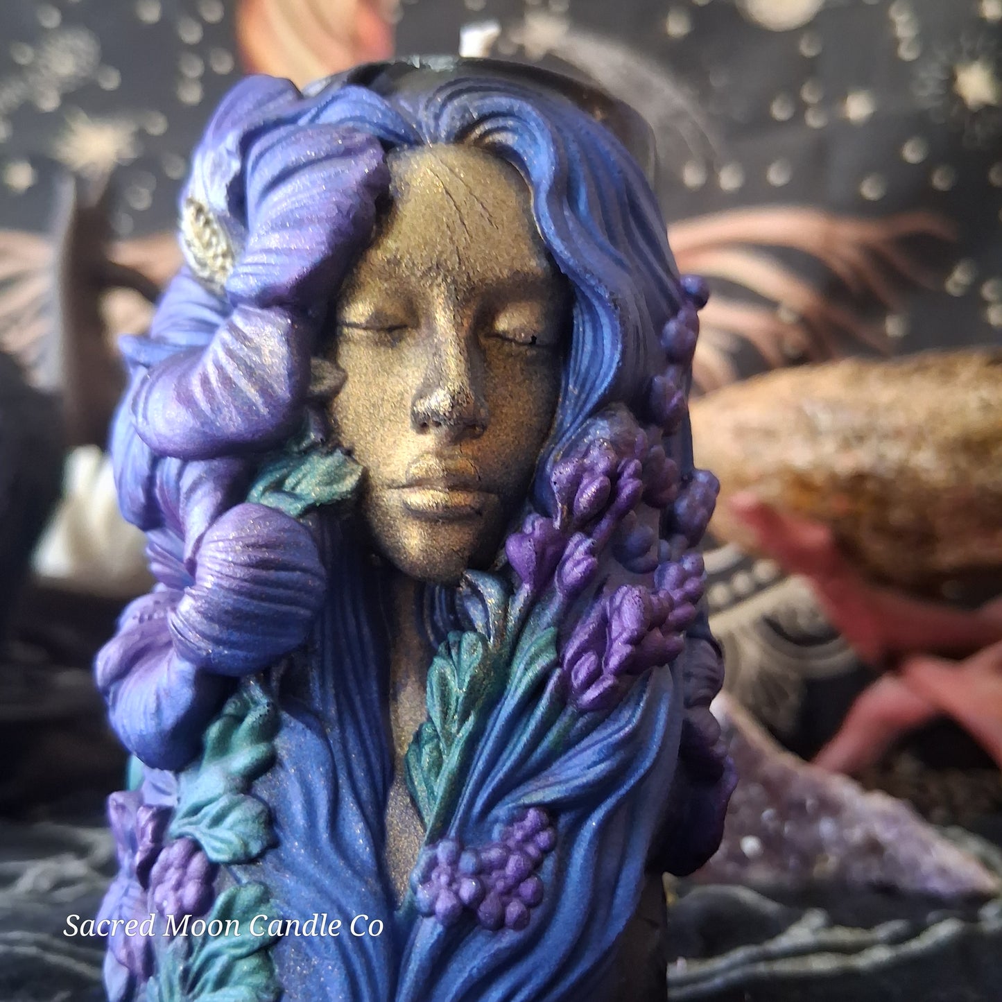 Gaia Hibiscus Goddess Devotional Pillar Candle