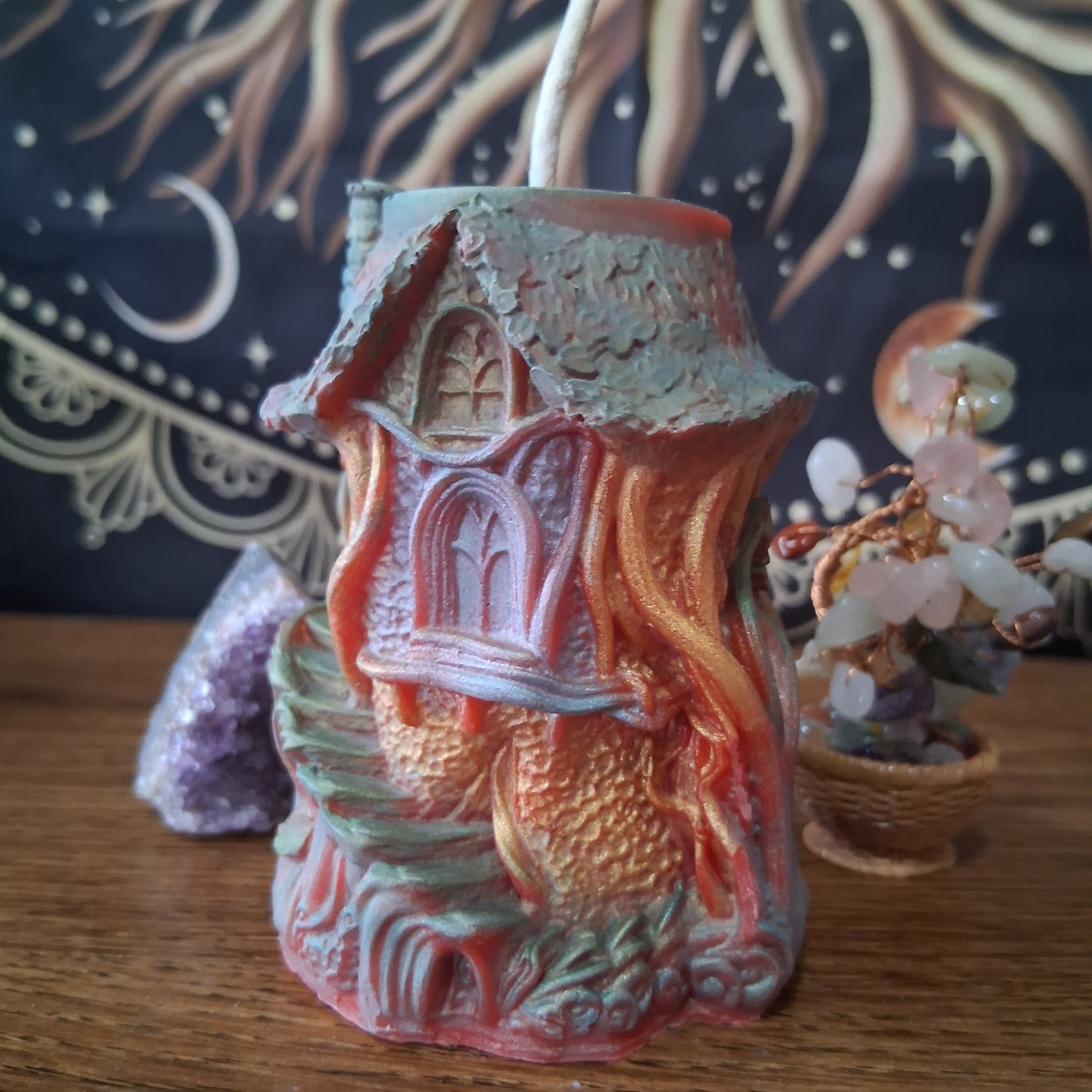 The Fae's Gingerbread Getaway Treehouse Candle