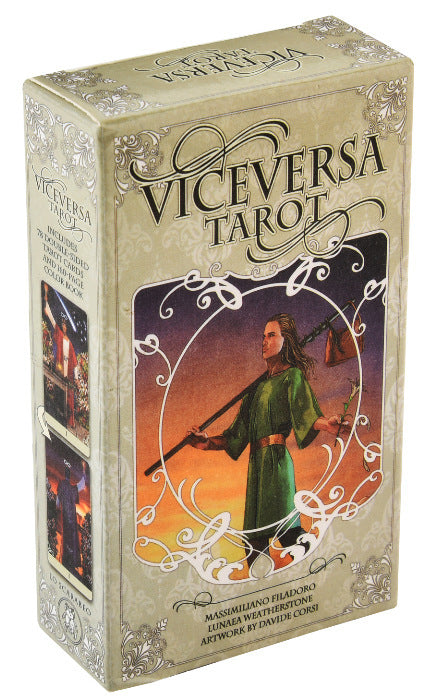 Viceversa Tarot card deck box by Sacred Moon Candle Co featuring artwork for tarot and oracle decks for divination