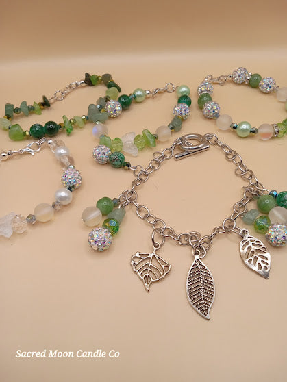 Green Fae of the Forest Bracelet Stack