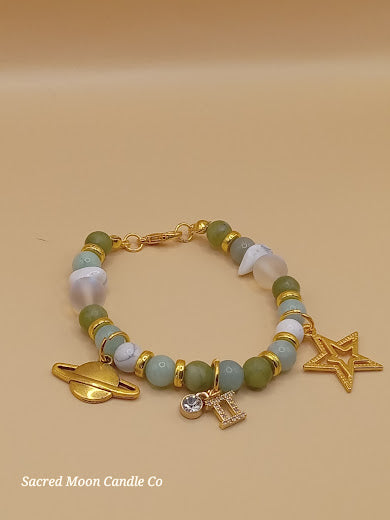 Gemini Zodiac Charm Bracelet