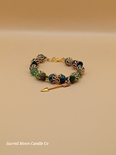 The Huntress Artemis Arrow Beaded Charm Bracelet
