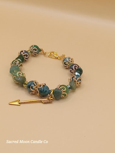 The Huntress Artemis Arrow Beaded Charm Bracelet