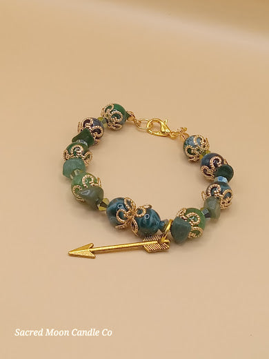 The Huntress Artemis Arrow Beaded Charm Bracelet