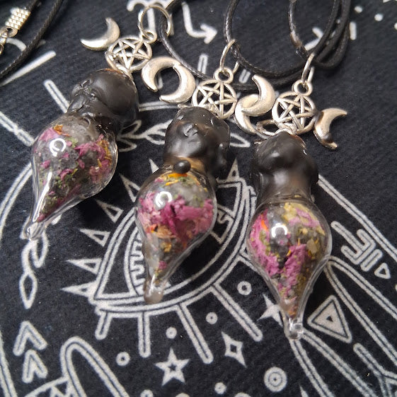 Mini Protection Spell Bottle Necklace
