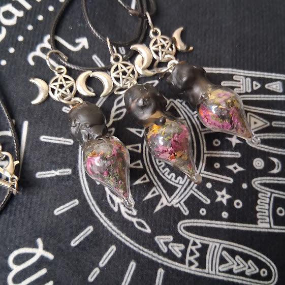 Mini Protection Spell Bottle Necklace