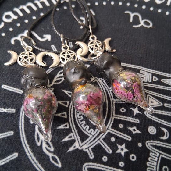 Mini Protection Spell Bottle Necklace