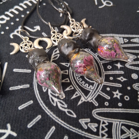 Mini Protection Spell Bottle Necklace
