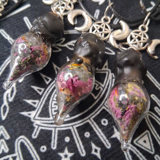 Mini Protection Spell Bottle Necklace