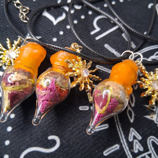 Mini Success Spell Bottle Necklaces
