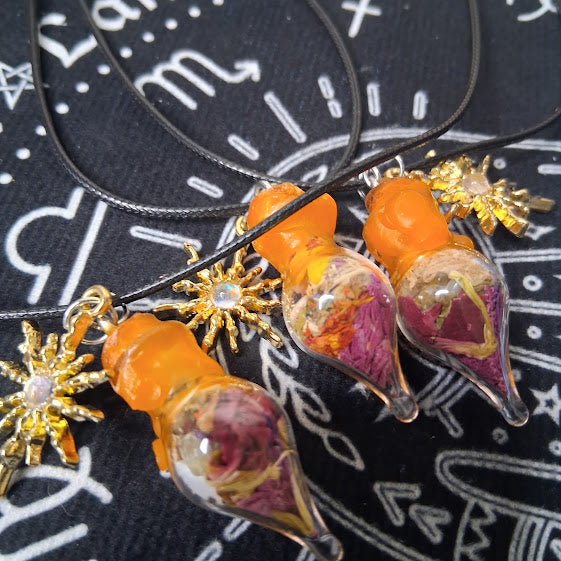 Mini Success Spell Bottle Necklaces