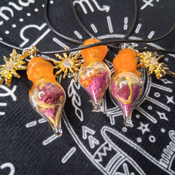 Mini Success Spell Bottle Necklaces