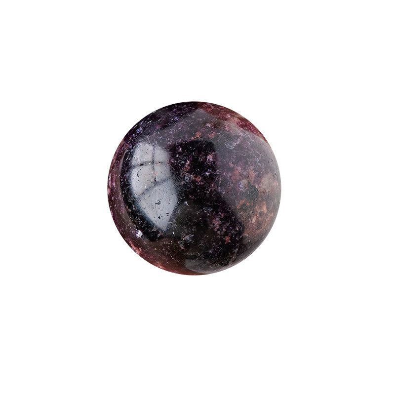 Sacred Moon Candle Co Purple Mica Crystal ball polished sphere with purple mica flecks for altar use