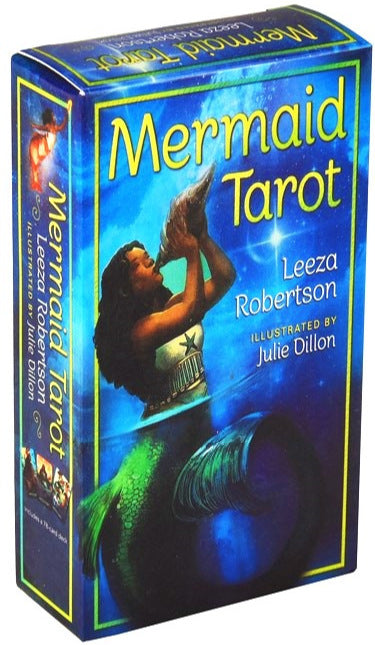Mermaid Tarot deck by Sacred Moon Candle Co designed for tarot and oracle decks for divination by Leeza Robertson