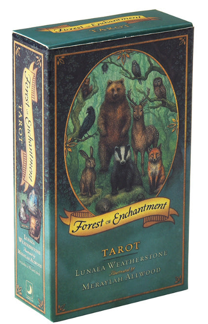 Sacred Moon Candle Co Forest of Enchantment tarot card deck featuring modern tarot cards for beginners with animal illustrations