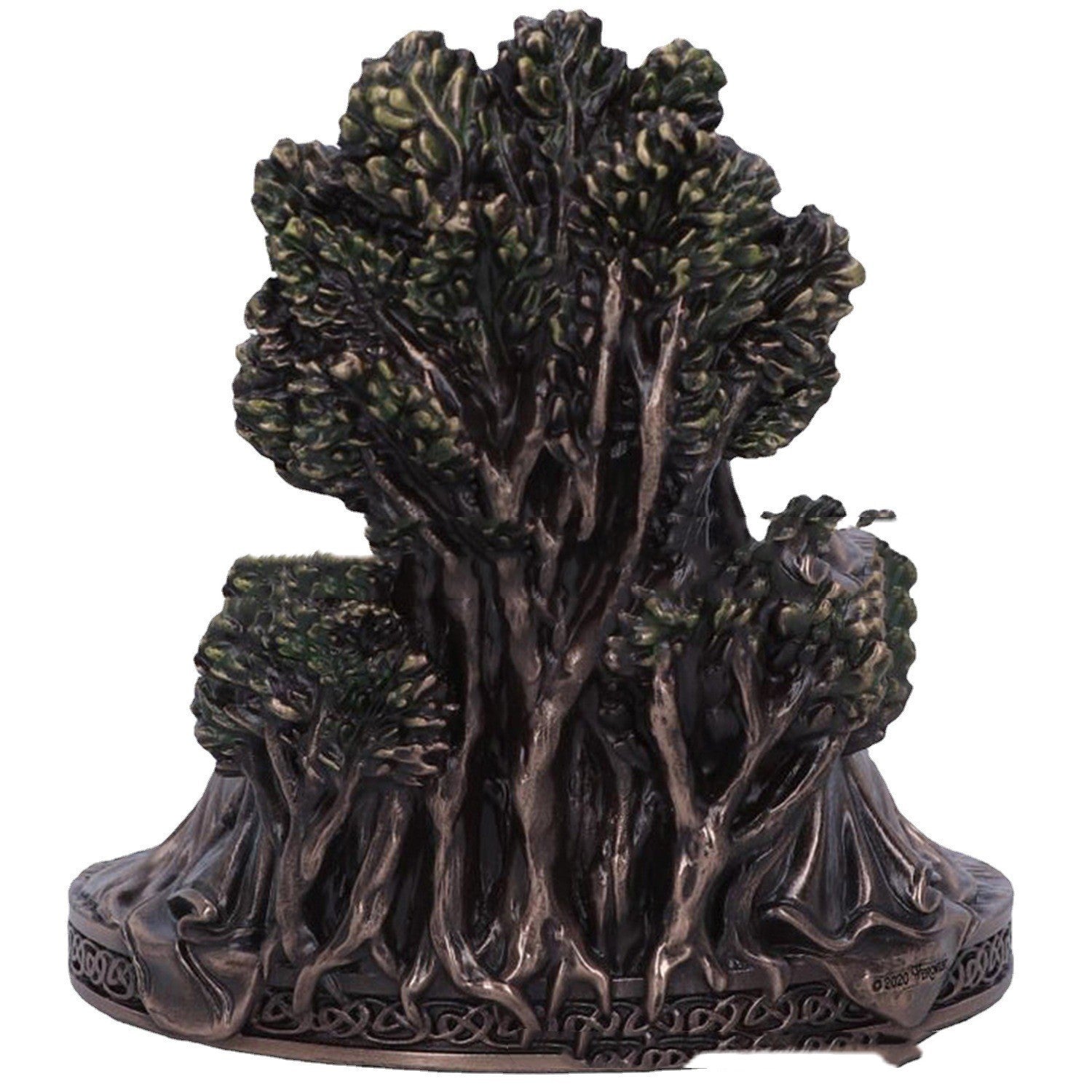 Sacred Moon Candle Co Celtic Goddess Danu tealight altar decor bronze tree grove tealight holder