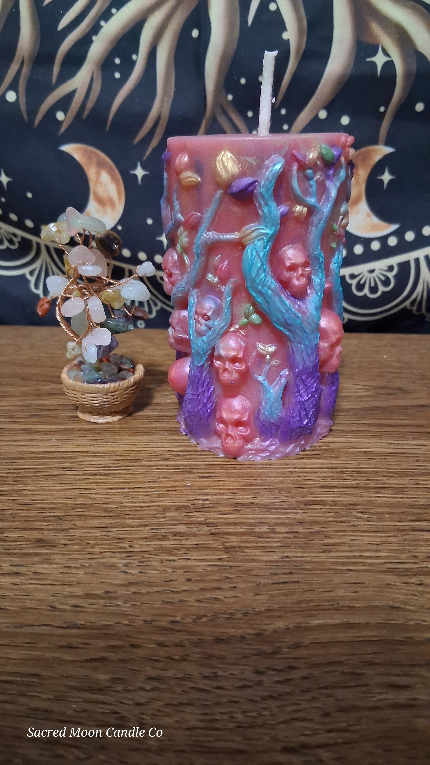 Aphrodite's Cove Witch Pillar Ritual Candle in pink