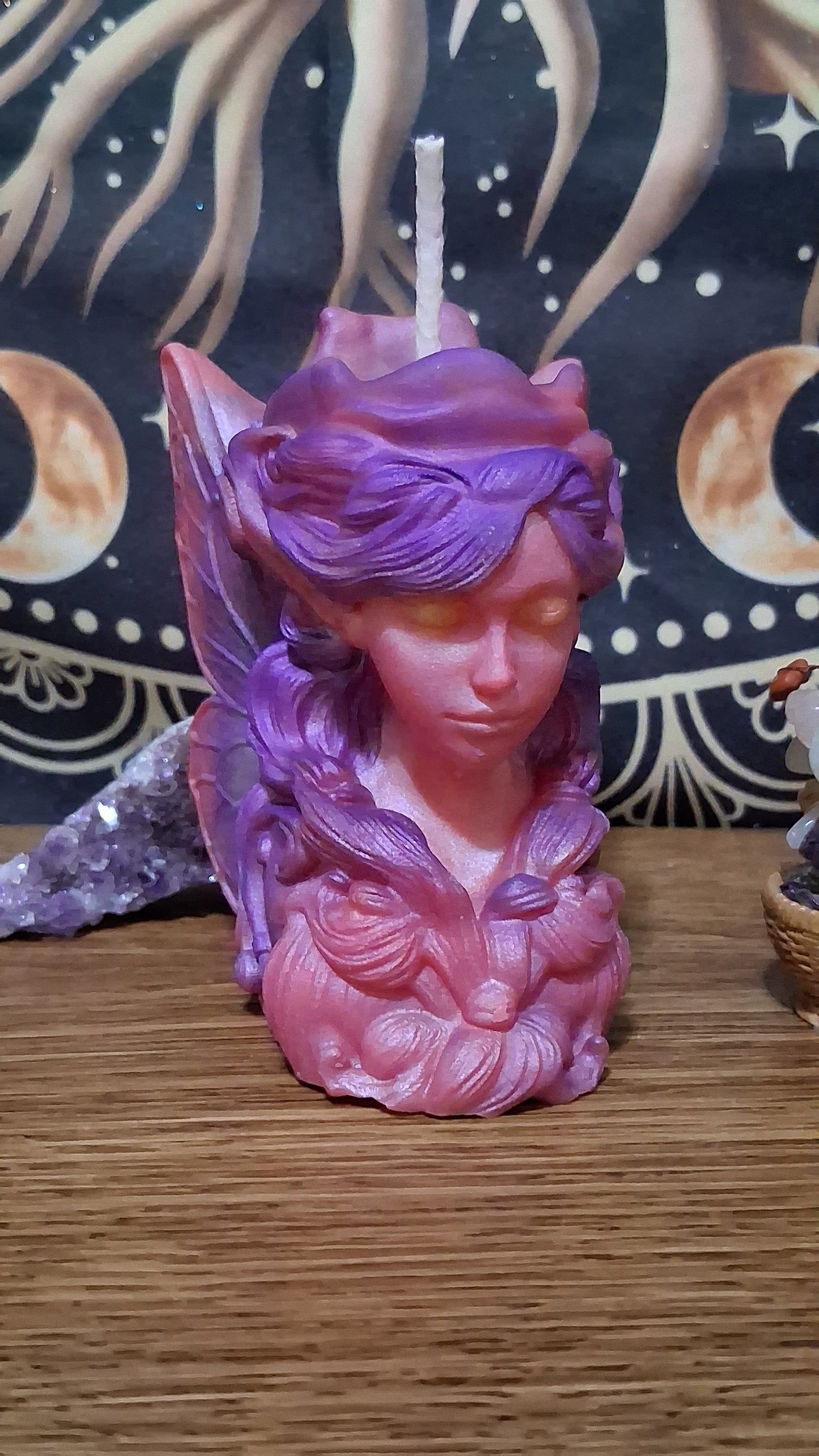 Aurora's Bloom Fairy Pillar Candle