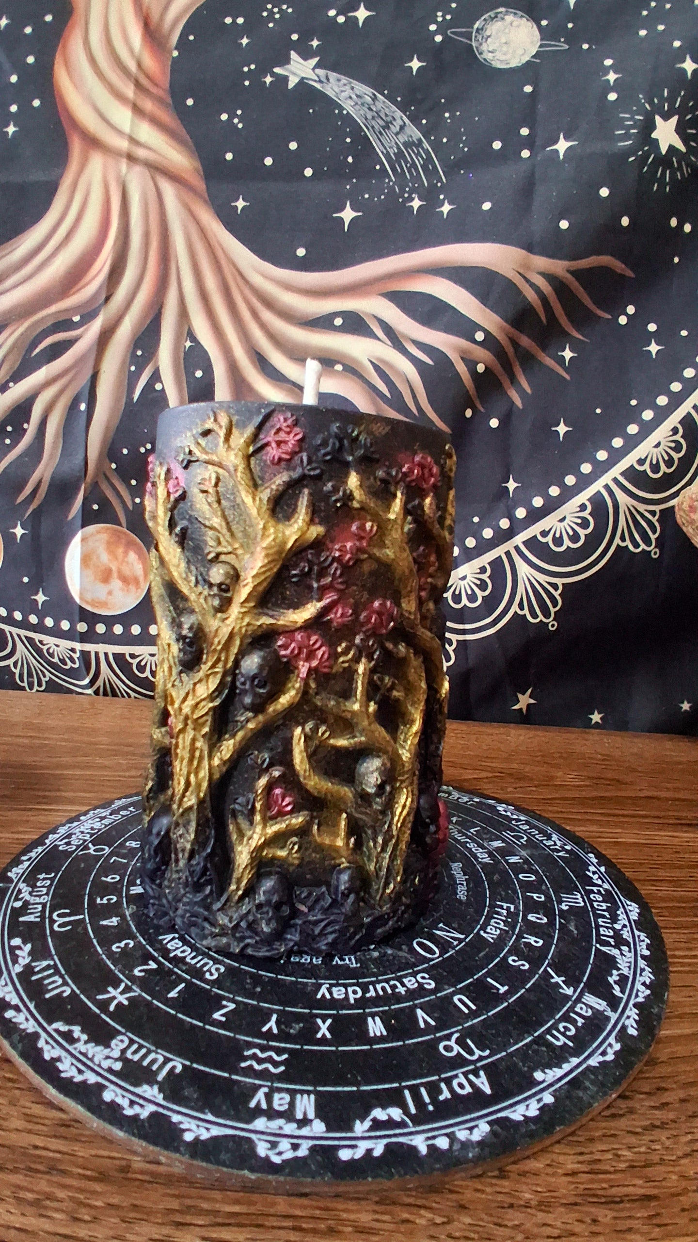 Lilith's Forbidden Fruit Witch Pillar Candles